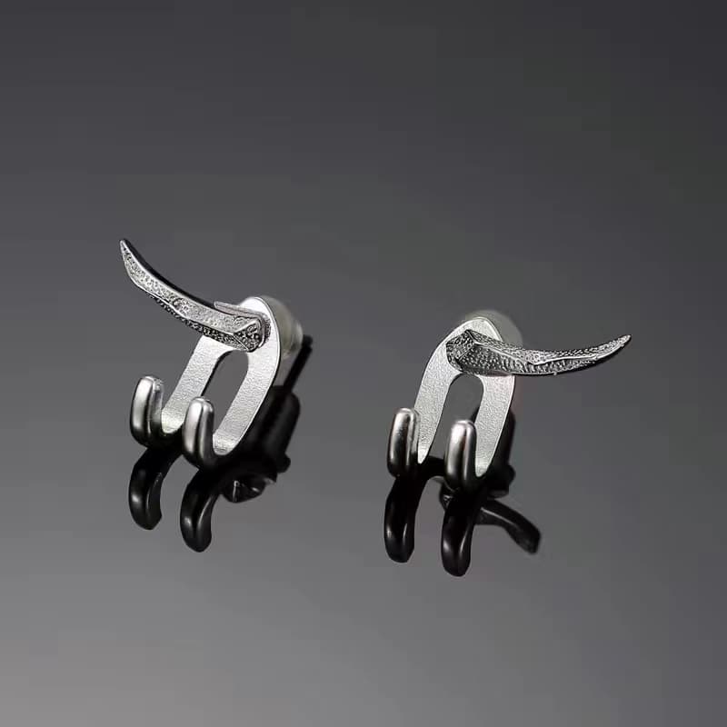 メンズピアス シンプル二重フック ジュエリーピアス