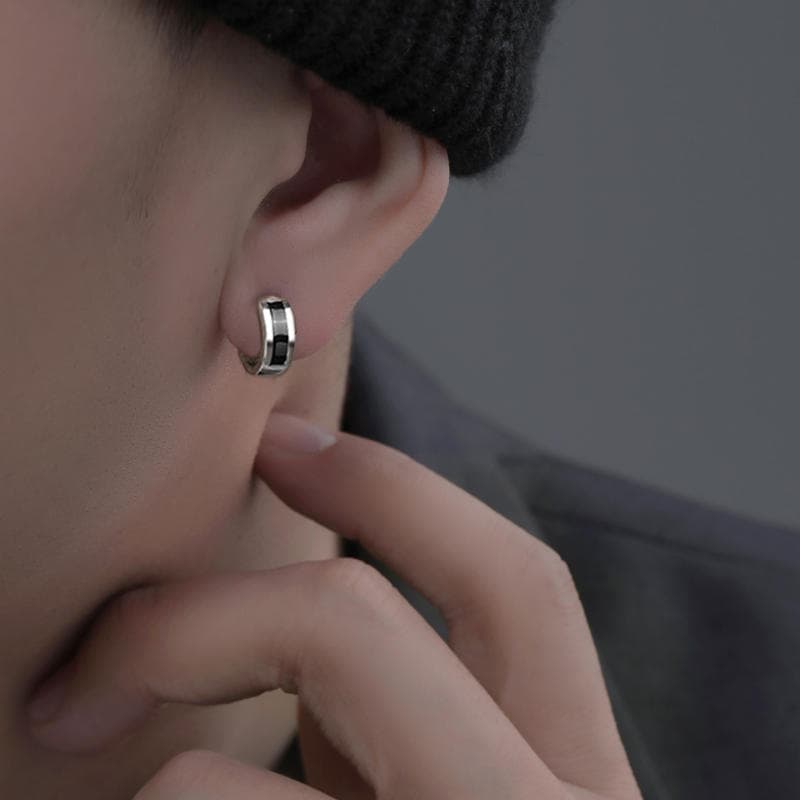 メンズピアス シンプル フープ ピアス