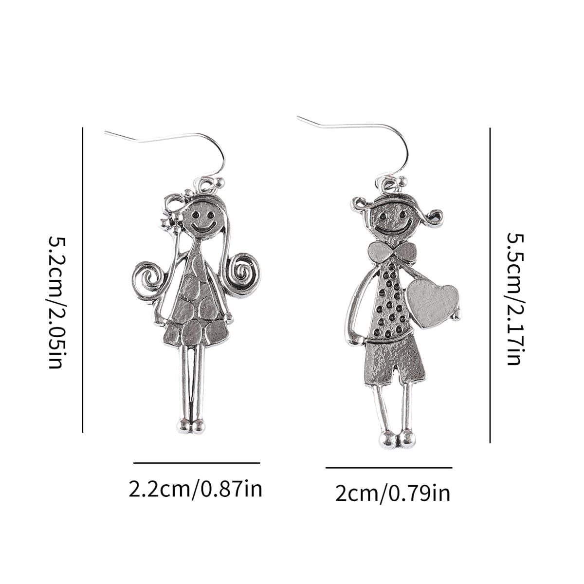 メンズピアス ペアスマイル人形ピアス