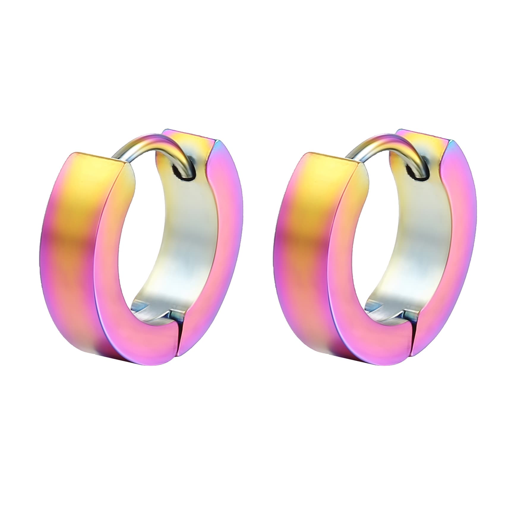 メンズピアス 洗練フープノンホールピアス