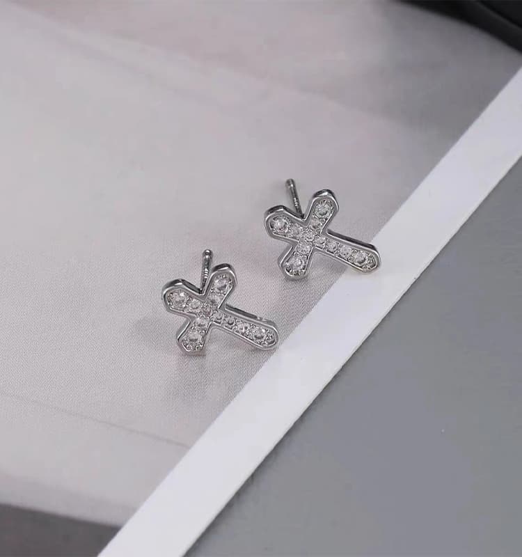 メンズピアス メンズピアス 洗練クロス 片耳ピアス
