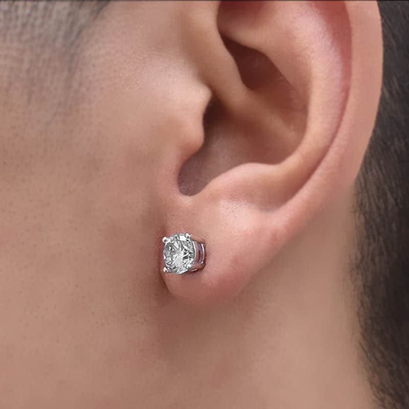 メンズピアス 職人技光る大粒ストーンピアス