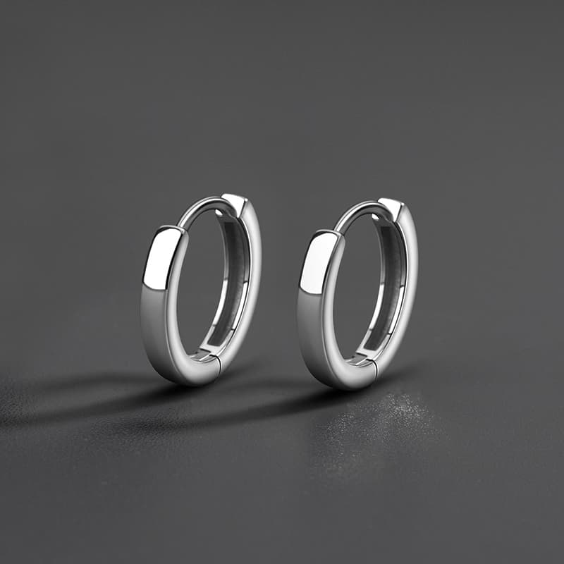 メンズピアス シンプル輪付きピアス
