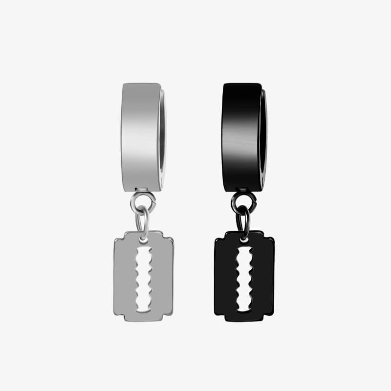 メンズピアス シンプル剃刀デザインピアス