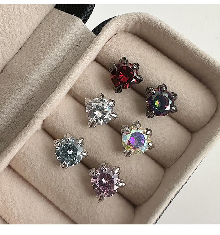 メンズピアス メンズピアス 上質な方形スタッドピアス