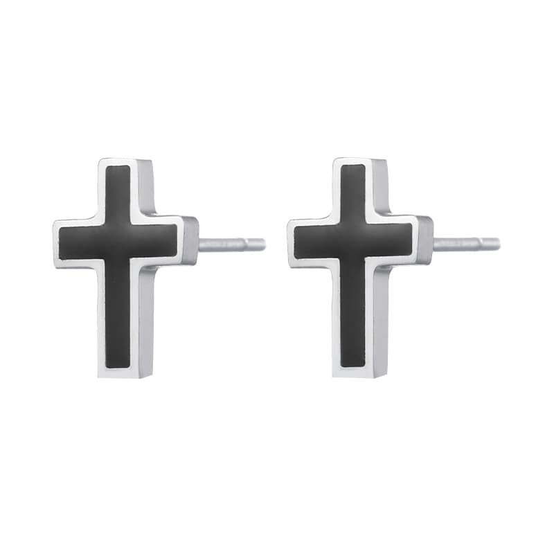 メンズピアス 十字架シンプルスタッドピアス