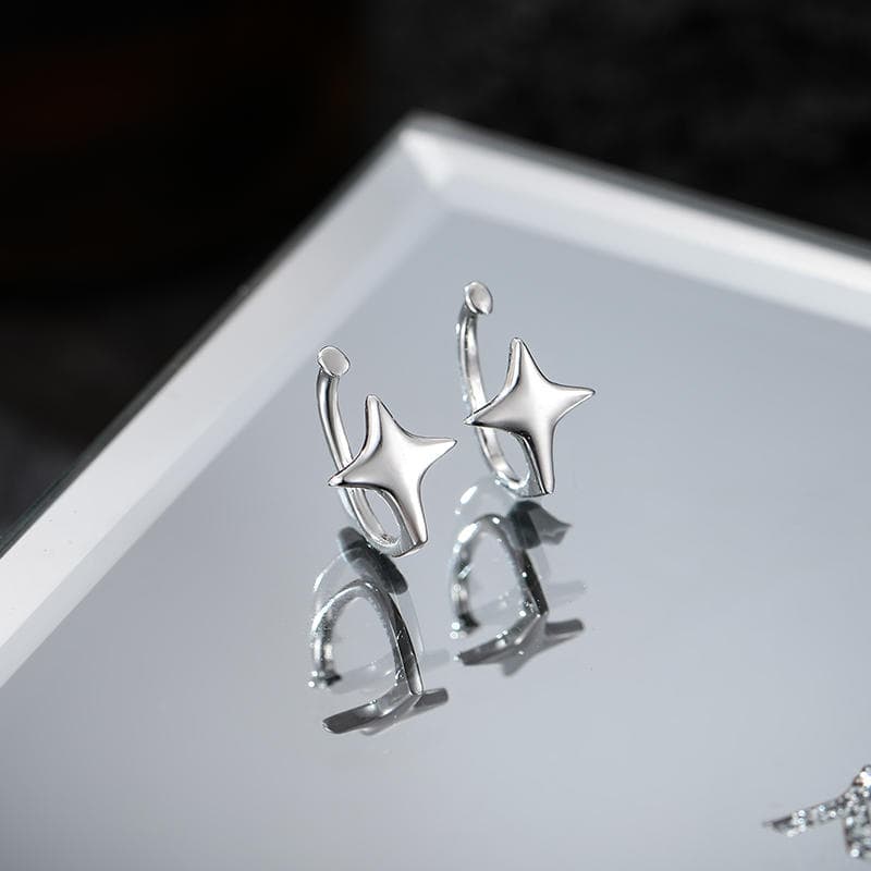 メンズピアス イヤーカフ 輝星四角 フィットイヤーカフ