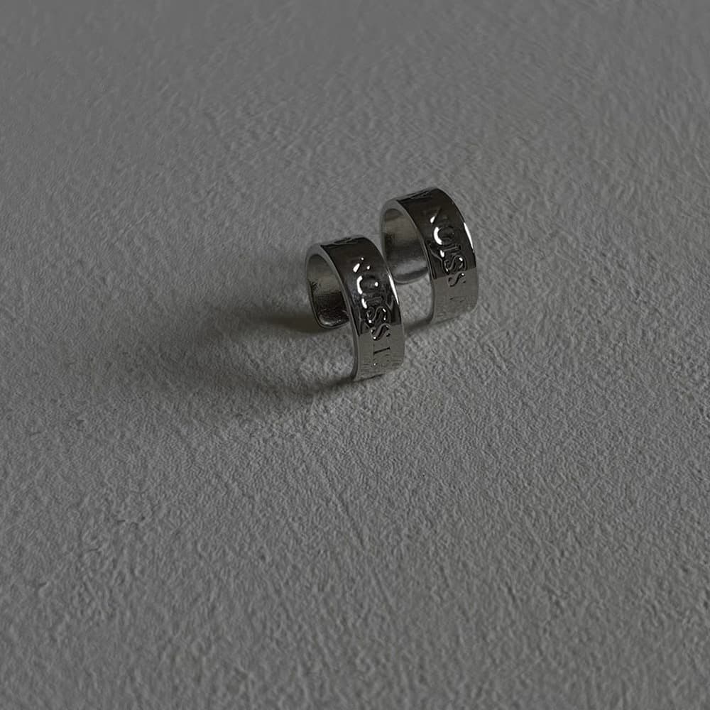 メンズピアス シンプル二連イヤーカフ