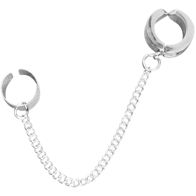 メンズピアス チェーンピアス イヤーカフ チェーン フープピアス セット