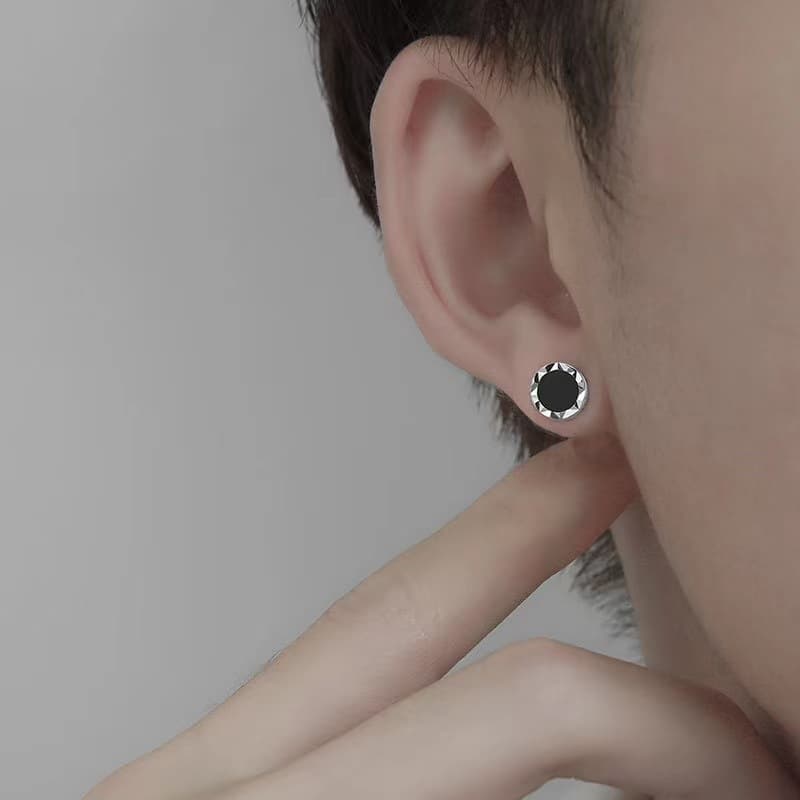 メンズピアス 八角形 クラウン スタッドピアス