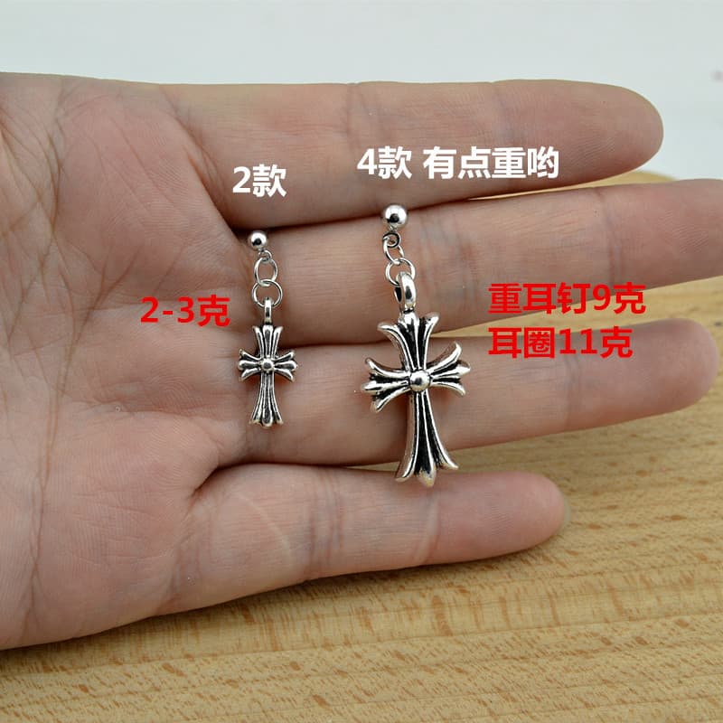 メンズピアス クロス調十字架デザインピアス メンズ