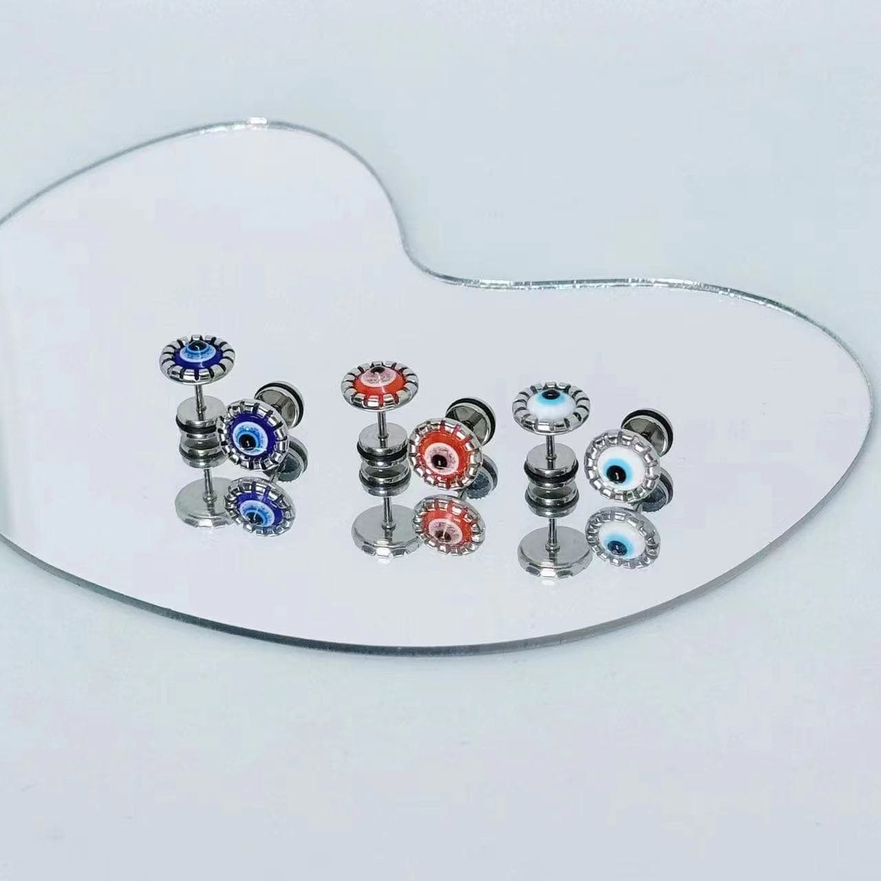 メンズピアス 眼球ギアデザイン ピアス