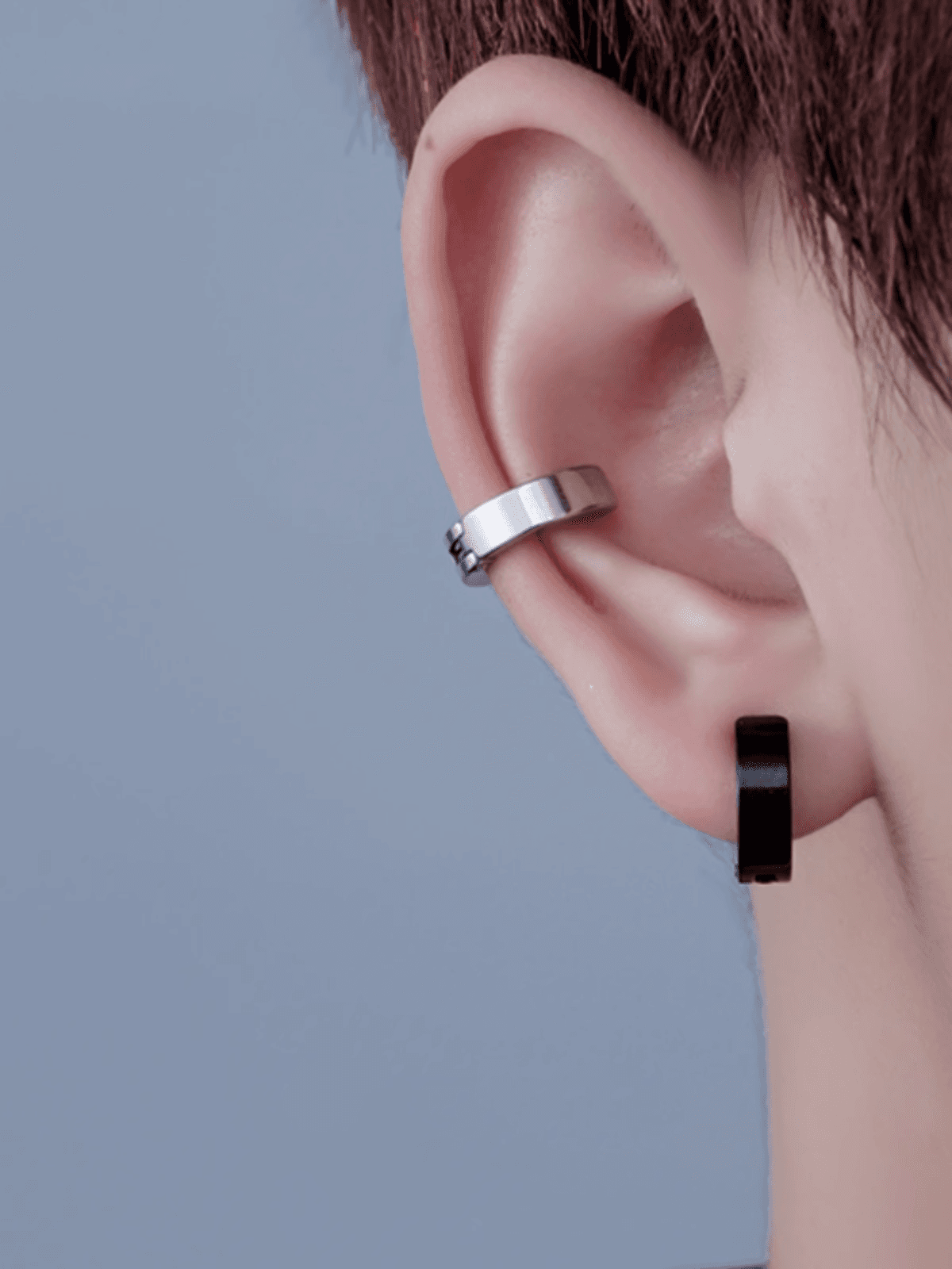 メンズピアス シンプルフープピアス