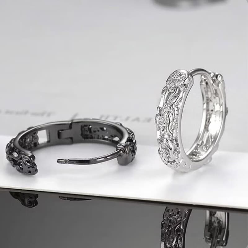 メンズピアス アシンメトリー フープピアス