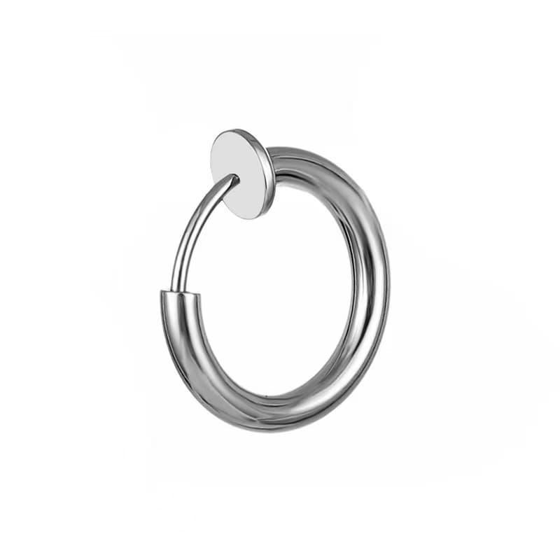 メンズピアス マグネット式 シンプルフープピアス
