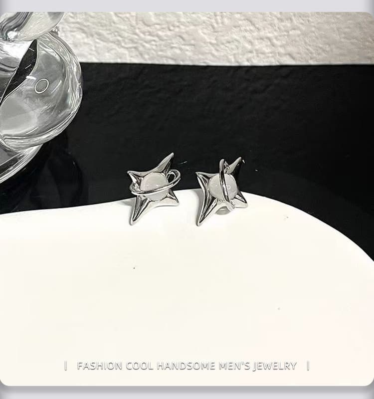 メンズピアス メンズピアス 星形ミニフープピアス