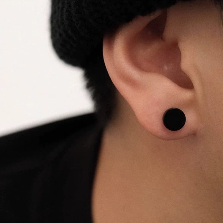 メンズピアス シンプル丸型スタッドピアス