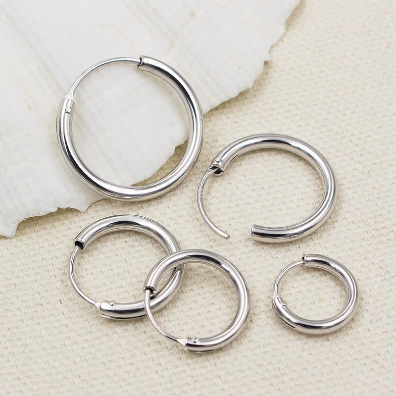 メンズピアス シンプル輪型フープピアス メンズ