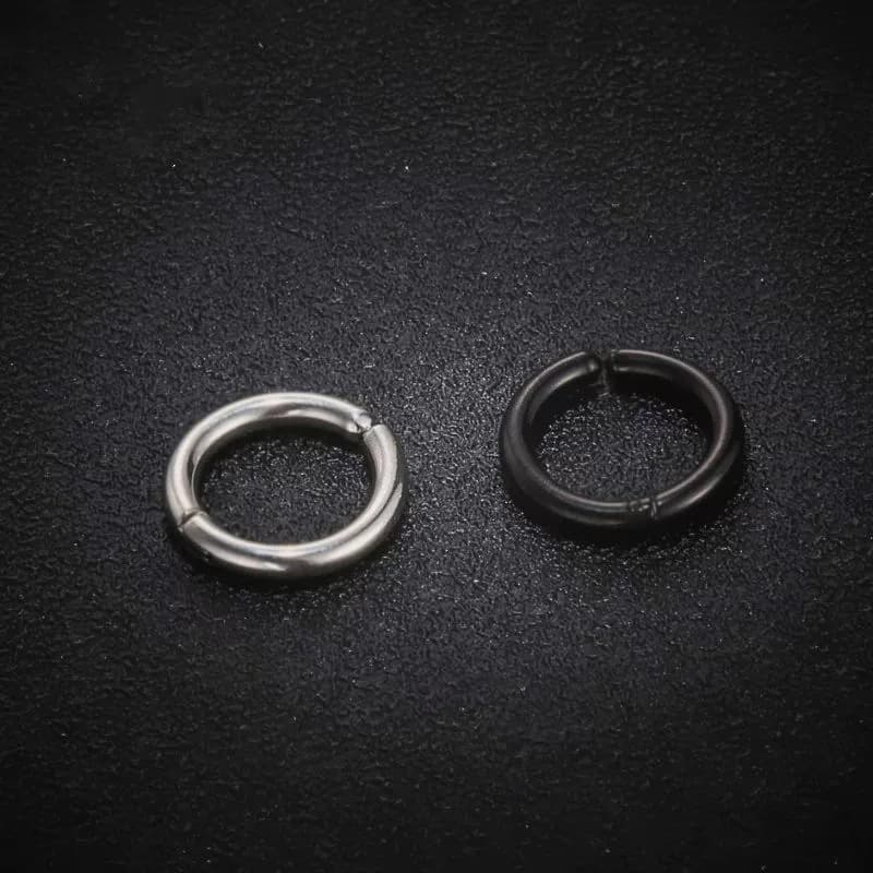 メンズピアス シンプル輪状イヤリング