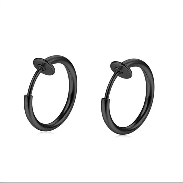 メンズピアス マグネット式 シンプルフープピアス