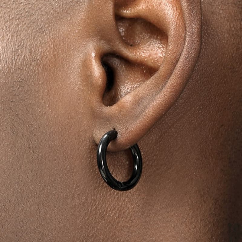 メンズピアス シンプル フープ ピアス