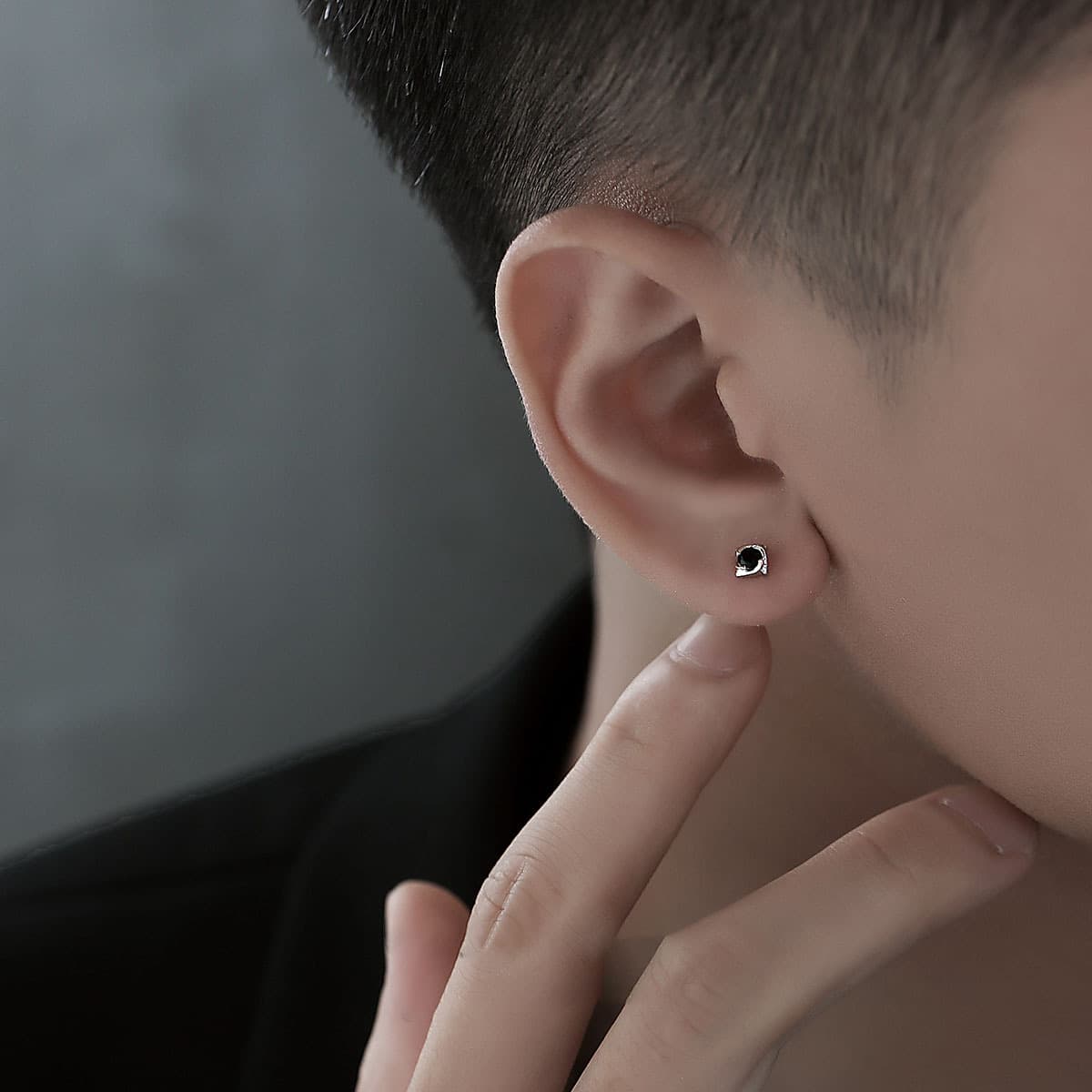 メンズピアス シンプル猫耳モチーフピアス