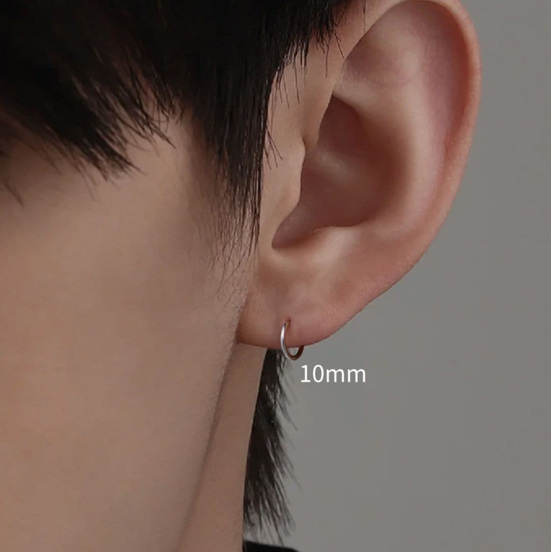 メンズピアス 医療級フープピアス 敏感肌対応