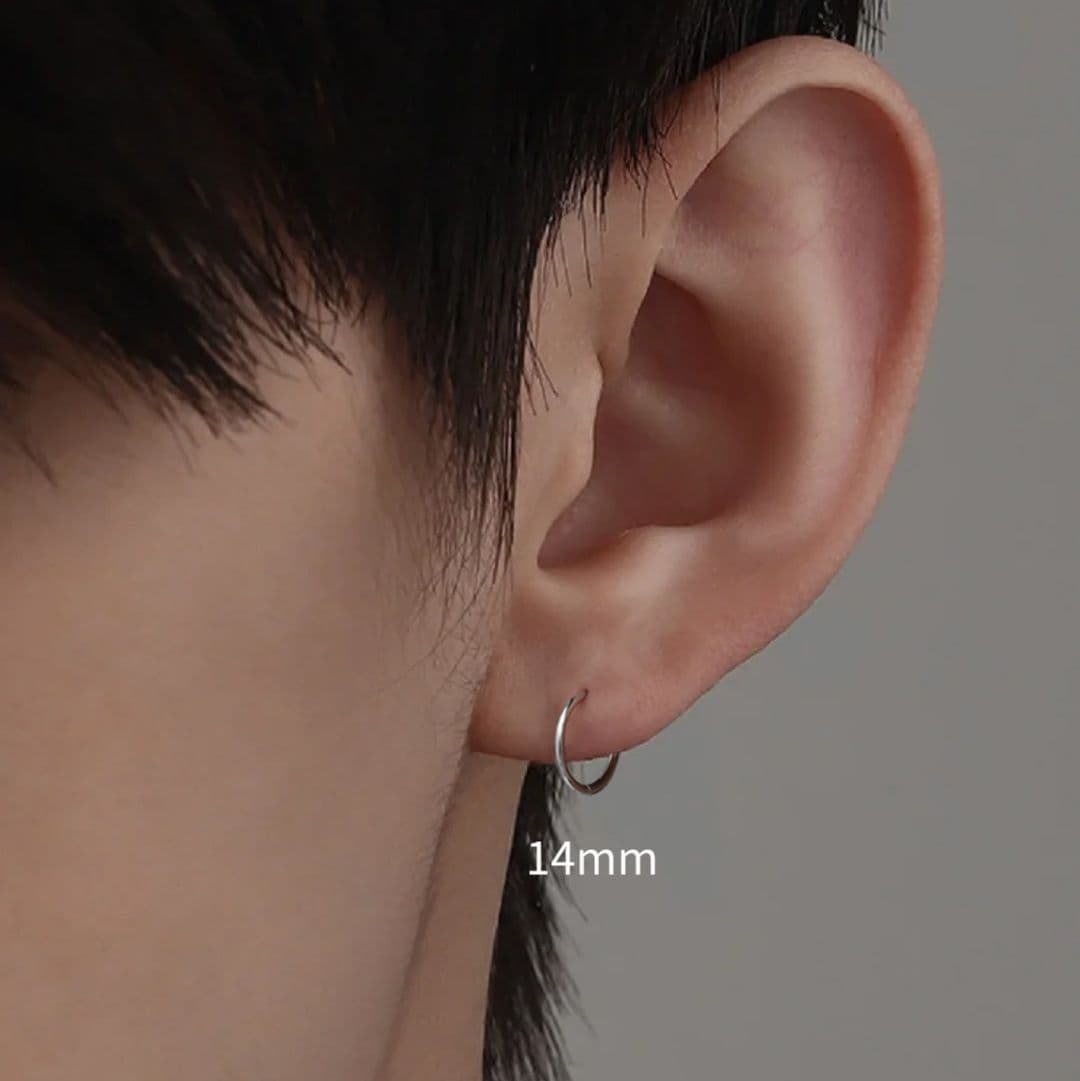 メンズピアス 医療級フープピアス 敏感肌対応