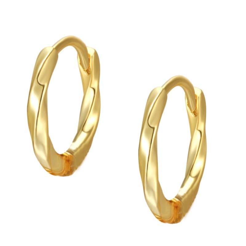 メンズピアス ねじれ輪フープピアス