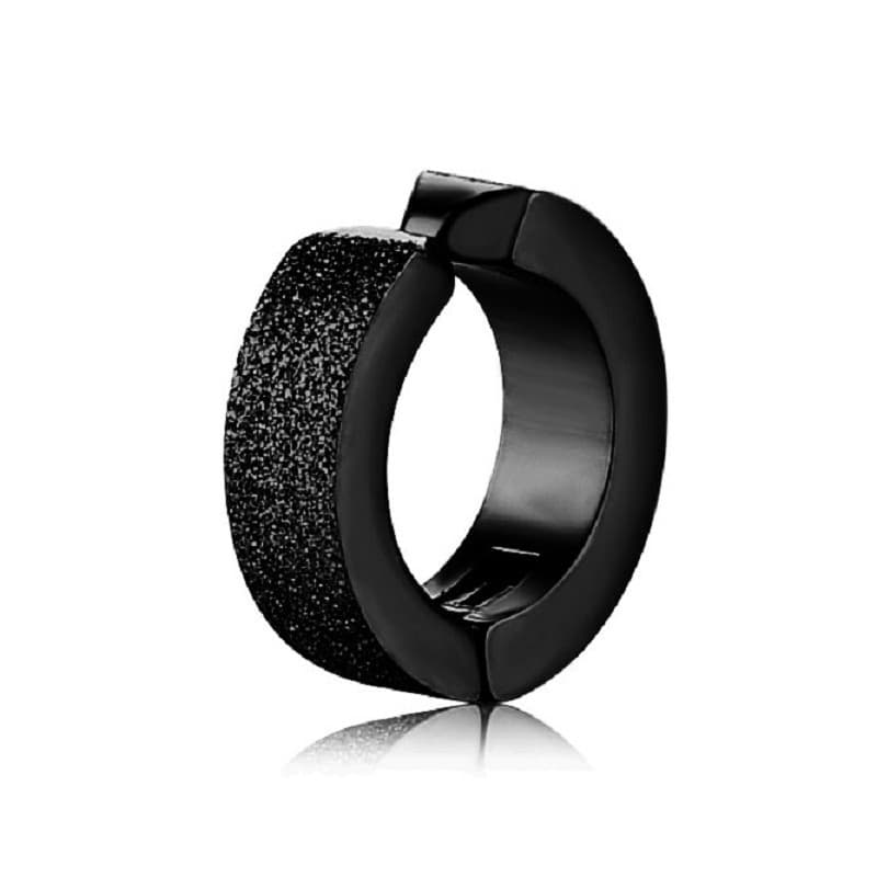 メンズピアス つや消しスパークルフープピアス